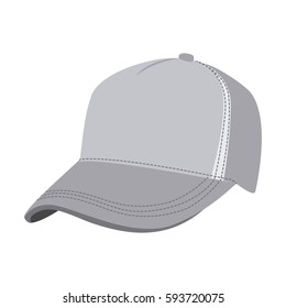 grayscale silhouette with baseball cap vector illustration