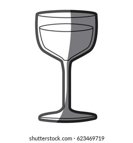 grayscale silhouette of burgundy glass in closeup vector illustration