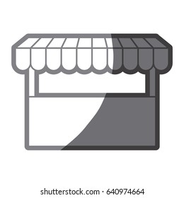 grayscale silhouette of store icon vector illustration