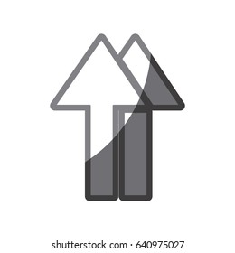 grayscale silhouette of symbol handling package stored right way up vector illustration