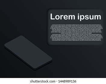 grayscale smartphone banner, banner mobile illustration.