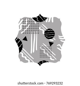 grayscale square with graphic figure style background