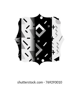 grayscale square with graphic style abstract background