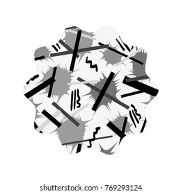 grayscale star with graphic style figure background