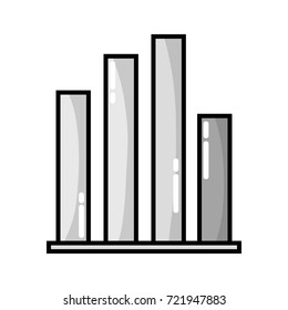 grayscale statistics graphic bar diagram design