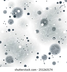 Grayscale technology stylish construction, abstract dimensional background with geometric figures. 3d illusive covering, eps10 vector illustration. Op art surface, technology backdrop.