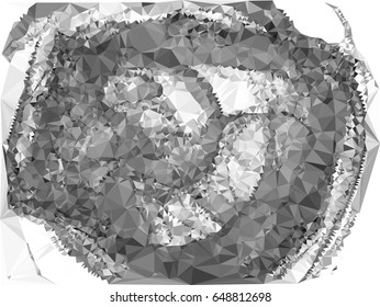 Grayscale triangular background can be used as an alpha channel for video and design projects. Vector clip art.