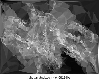 Grayscale triangular background can be used as an alpha channel for video and design projects. Vector clip art.