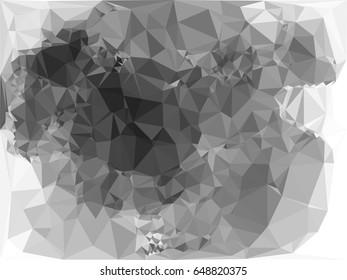 Grayscale triangular background can be used as an alpha channel for video and design projects. Vector clip art.