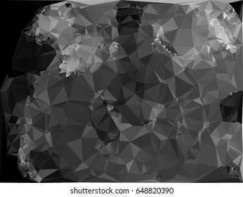 Grayscale triangular background can be used as an alpha channel for video and design projects. Vector clip art.