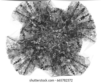 Grayscale triangular background can be used as an alpha channel for video and design projects. Vector clip art.
