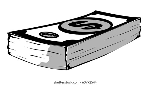 gray-scale vector dollar stock