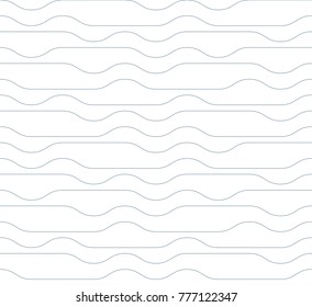 Grayscale vector seamless pattern, graphic geometric wrapping paper. Abstract backdrop created with interweave black undulate lines can be used in textile and web designs 