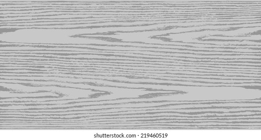 Grayscale wood texture background in horizontal format. Realistic plank with annual years circles. Natural pattern swatch template in flat style. Design elements save in vector illustration 8 eps