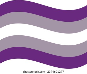 Bandera del Orgullo Graysexual en forma. Bandera del Orgullo Gris Internacional en forma.