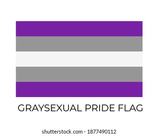 Graysexuals Pride Rainbow Flags. Symbol of LGBT community. Vector flag sexual identity. Easy to edit template for banners, signs, logo design, etc.