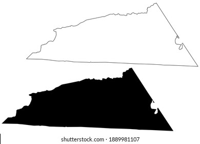 Grayson County, Commonwealth of Virginia (U.S. county, United States of America, USA, U.S., US) map vector illustration, scribble sketch Grayson map