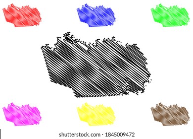 Grayson County, Kentucky (U.S. county, United States of America, USA, U.S., US) map vector illustration