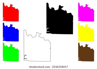 Grayson County, Texas (Counties in Texas, United States of America,USA, U.S., US) map vector illustration, scribble sketch Grayson map