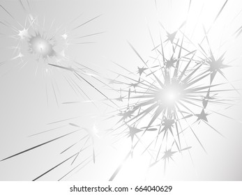 gray-white abstraction. circles and lines of different shapes. template. background. fireworks