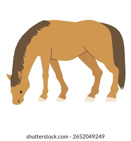 Ilustração de Cavalo de Pastoreio (Estilo Plano)
