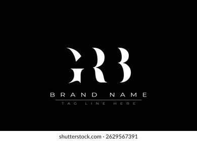 GRB abstract letter logo design. This logo is designed by three abstract letters.