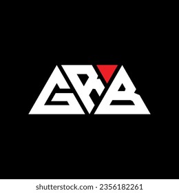 GRB Dreiecksbuchstabe Logo Design mit Dreiecksform. GRB Dreieck Logo Design Monogramm. GRB Dreieck-Vektorlogo-Vorlage mit roter Farbe. GRB dreieckiges Logo Einfach, elegant und luxuriös.