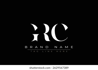 GRC abstract letter logo design. This logo is designed by three abstract letters.