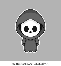 Gream Reaper sticker hand drawn coloring