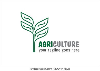 grean leaf logo design for agriculture