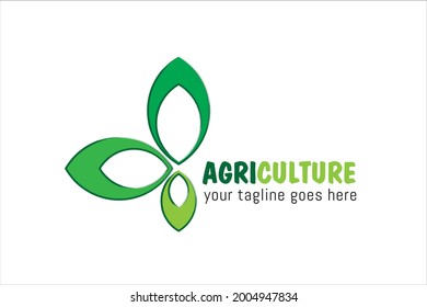 grean leaf logo design for agriculture