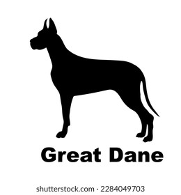 vector de silueta de perro hecho de grear. Razas de perro