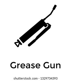 Grease Gun Glyph Icon Vector 