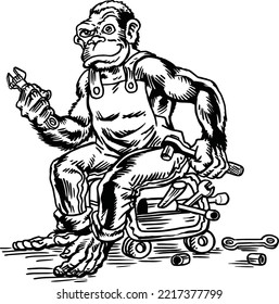 Illustration des Fett-Affen-Cartoons