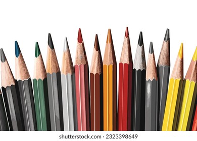 Grease Pencils, color pencils isolated vector art illustration on white background