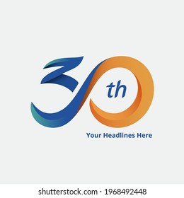 Great 30th Corporated Anniversary Logo