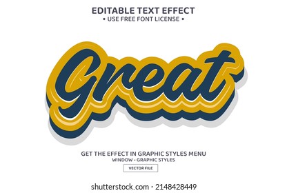 Great 3D editable text effect template