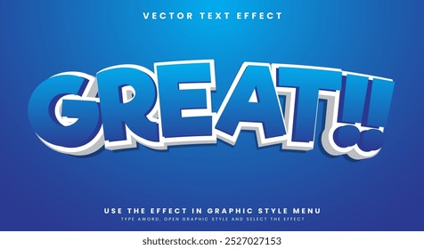 Great 3D editable text effect template premium vector