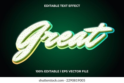 Great 3d text effect and editable text, template 3d style use for future tittle