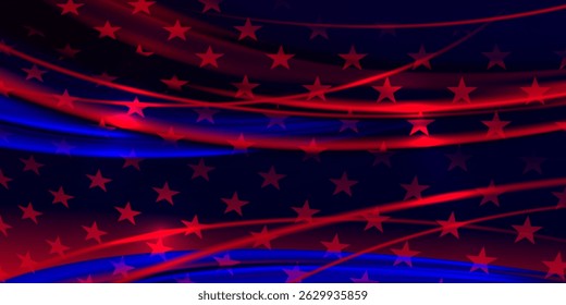 Great abstract background with elements of American symbols