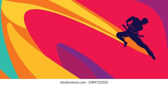 Great abstract vector editable martial art poster background design for your martial art championship event