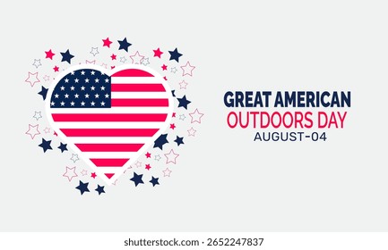 Grande modelo de fundo americano Outdoors Day, conceito de celebração da natureza, uso para banner, folheto, cartaz e design de mídia social