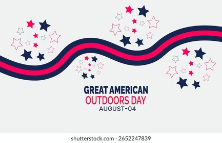 Grande modelo de fundo americano Outdoors Day, conceito de celebração da natureza, uso para banner, folheto, cartaz e design de mídia social