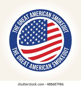 Great American smoke out campaign poster, Quit smoking campaign
