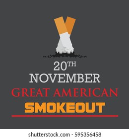 The Great American smoke out campaign poster