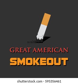 The Great American smoke out campaign poster