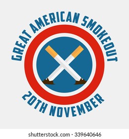 great american smoke out vector template