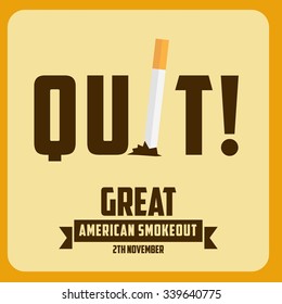 great american smoke out vector template