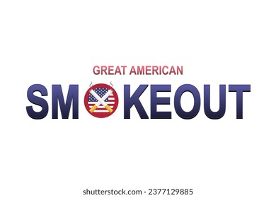 Great American Smokeout background. Health Awareness. Vector illustration.