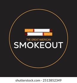 The Great American Smokeout is observed every year on November. Holydays Awareness concept. background, placard, banner template Vector illustration design.